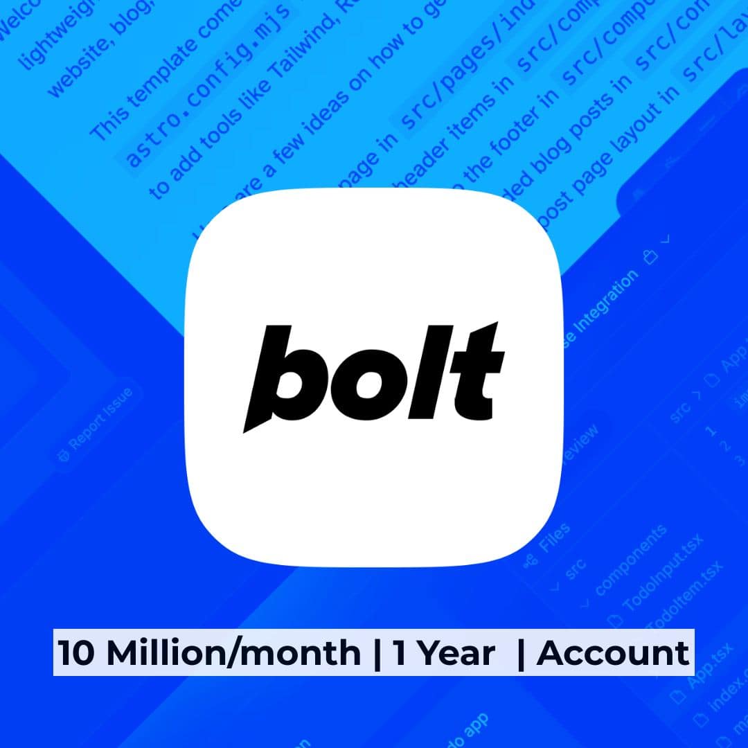 bolt.new – 1 Year Premium Account (10M Tokens/Month)