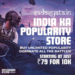 BGMI Popularity Seller, Buy Bgmi popularity at cheap. India ka popularity store.